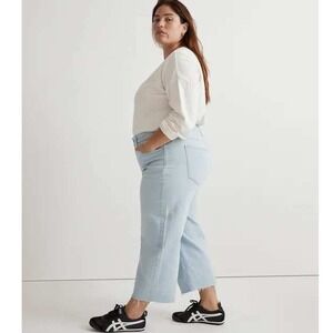 Madewell The Perfect Vintage Wide-Leg Jeans Ankle Light Wash Denim Plus Size 18W